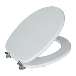 Savinidue - Sedile Wc Copri Water Universale Bianco In Legno Pesante - Montaggio facile