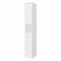 Colonna girevole 2 ante 39 x 39 x H190 cm Colonna girevole per bagno 2 ante 1 cassetto e 1 modulo a giorno. Dotato di manigli ...