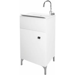 Mobile lavatoio anta singola cm 45 x 50 x h.83 - bianco lucido