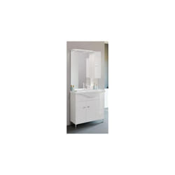Mobile bagno 2 ante e lavabo bianco