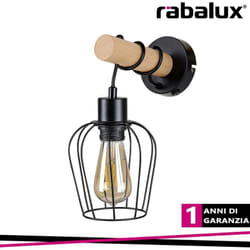 Rabalux - fabian, indoor metal-wood wall lamp, E27 1X max 40W, matt bl