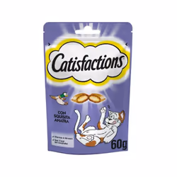 Catisfaction Extra Crunch Cat Treats è un alimento complementare per gatti adulti e gattini. Doppio strato: croccante all'est ...