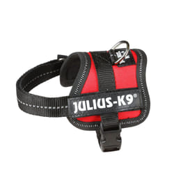 Julius-K9 Powerharness XXXS Nero, Rosso Poliestere Cane Pettorina gilè