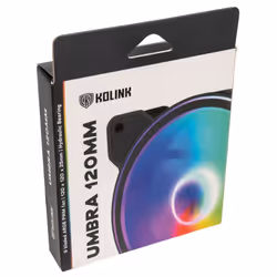Kolink Umbra HDB ARGB Led PWM - 120 mm Case per computer Ventilatore 12 cm Nero, Bianco 1 pz - Vista aggiuntiva 8