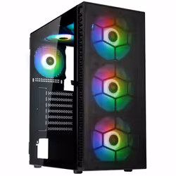Kolink OBSERVATORY HF MB, Midi Tower, PC, Nero, ATX, micro ATX, Mini-ITX, Acciaio, Vetro temperato, Gaming