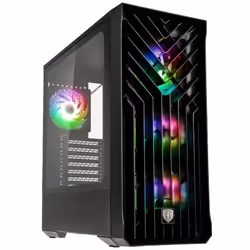 Kolink UNITY CASCADE ARGB, Midi Tower, PC, Nero, ATX, EATX, micro ATX, Mini-ITX, Acciaio, Vetro temperato, Gaming