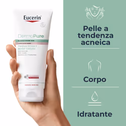 Eucerin Dermopurfyer Crema Corpo Tripla Azione per Pelle Grassa 200ml