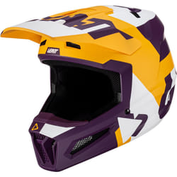Leatt 2.5 Tricolor Casco Motocross, porpora-giallo, dimensione S