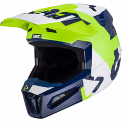 Leatt 2.5 Tricolor Casco Motocross, verde-blu, dimensione S