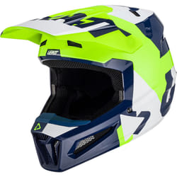 Leatt 2.5 Tricolor Casco Motocross, verde-blu, dimensione S