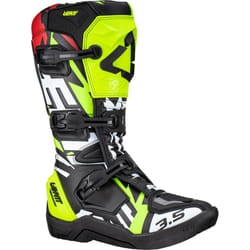 Leatt 3.5 2023 Stivali motocross, nero-bianco-giallo, dimensione 40 41 per uomo