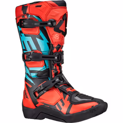 Leatt 3.5 Fuel Stivali motocross per bambini, nero-rosso-blu, dimensione 35 36