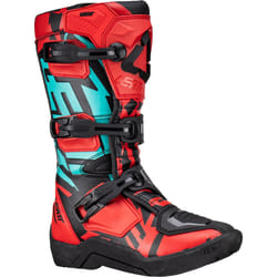 Leatt 3.5 Fuel Stivali motocross per bambini, nero-rosso-blu, dimensione 35 36