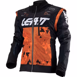 Leatt 4.5 X-Flow Giacca Motocross, nero-arancione, dimensione S per uomo