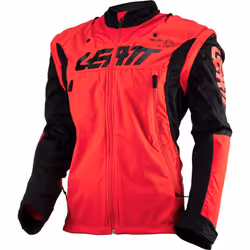 Leatt 4.5 Lite Giacca da motocross impermeabile, nero-rosso, dimensione L per uomo