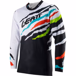 Leatt 5.5 UltraWeld Tiger Maglia Motocross, nero-bianco-rosso-blu, dimensione M per uomo