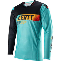 Leatt 5.5 Ultraweld Contrast Maglia Motocross, nero-blu, dimensione XL per uomo