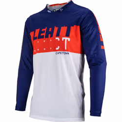 Leatt 4.5 Lite Maglia Motocross, bianco-rosso-blu, dimensione L per uomo