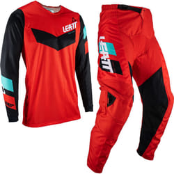 Leatt 3.5 Ride 2023 Set Di Maglie e Pantaloni Motocross, nero-rosso, dimensione XS per uomo