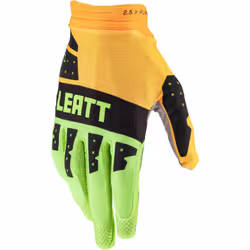 Leatt 2.5 X-Flow Contrast Guanti motocross, nero-verde-giallo, dimensione M per uomo