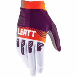 Leatt 2.5 X-Flow Contrast Guanti motocross, bianco-porpora, dimensione 2XL per uomo