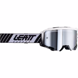 Leatt Velocity 4.5 Iriz Stripes Occhiali da motocross, nero-bianco per uomo