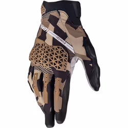 Leatt ADV X-Flow 7.5 Camo Short Guanti da moto, nero-marrone, dimensione S per uomo