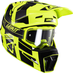 Leatt 3.5 V24 Casco da motocross con occhiali, nero-giallo, dimensione M per uomo