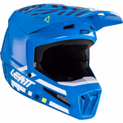 Leatt 2.5 V24 Cyan Casco da motocross, bianco-turchese-blu, dimensione XL per uomo