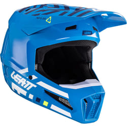 Leatt 2.5 V24 Cyan Casco da motocross, bianco-turchese-blu, dimensione XL per uomo