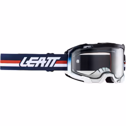 Leatt Velocity 4.5 Stripes 2024 Occhiali da motocross, bianco-rosso-blu per uomo