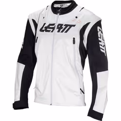 Leatt 4.5 Lite Giacca da motocross impermeabile, nero-grigio-rosso, dimensione L per uomo