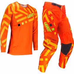 Leatt 3.5 Ride Pattern 2024 Set maglia e pantaloni motocross, arancione, dimensione XS per uomo
