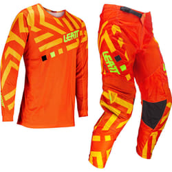 Leatt 3.5 Ride Pattern 2024 Set maglia e pantaloni motocross, arancione, dimensione L per uomo