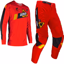 Leatt 3.5 Ride 2024 Set maglia e pantaloni motocross, nero-rosso, dimensione XS per uomo