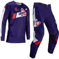 Leatt 3.5 Ride 2024 Set maglia e pantaloni motocross, nero-bianco-blu, dimensione L per uomo