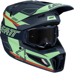 Leatt 3.5 Angled Casco da motocross con occhiali, rosso-verde-blu, dimensione M per uomo