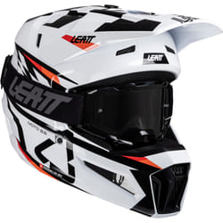 Leatt 3.5 Sharp Casco da motocross con occhiali, nero-bianco-rosso, dimensione XL per uomo