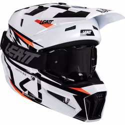 Leatt 3.5 Sharp Casco da motocross con occhiali, nero-bianco-rosso, dimensione XL per uomo