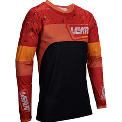 Leatt 4.5 Enduro Patch 2025 Maglia da motocross, nero-arancione, dimensione M per uomo