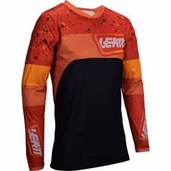 Leatt 4.5 Enduro Patch 2025 Maglia da motocross, nero-arancione, dimensione L per uomo