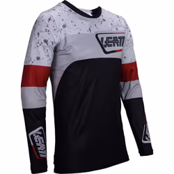 Leatt 4.5 Enduro Patch 2025 Maglia da motocross, nero-grigio-rosso, dimensione L per uomo