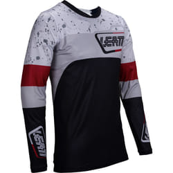 Leatt 4.5 Enduro Patch 2025 Maglia da motocross, nero-grigio-rosso, dimensione XL per uomo