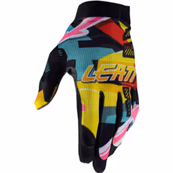Leatt 1.5 GripR Carnival 2025 Guanti da motocross, rosso-blu-giallo, dimensione XL per uomo