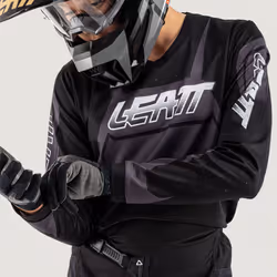 Leatt 3.5 Ride Kit Venom 2025 Mini/Junior Set Maglia e Pantaloni Motocross, nero-grigio-bianco, dimensione XS