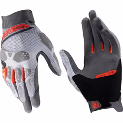 Leatt ADV X-Flow 5.5 Short Guanti da moto, grigio-rosso, dimensione XS per uomo - Vista aggiuntiva 2