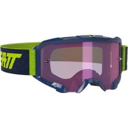 Leatt Velocity 4.5 Iriz Occhiali Motocross, blu-giallo per uomo