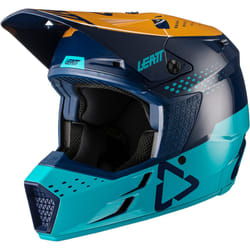 Leatt Moto 3.5 V21.4 Horizontal Casco Motocross, blu, dimensione XL per uomo