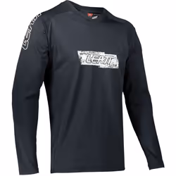 Leatt DBX 2.0 MTB LS Logo Maglia da bicicletta, nero, dimensione S per uomo