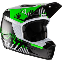 Leatt Moto 3.5 V.22 Casco Motocross, nero-bianco-verde, dimensione L per uomo